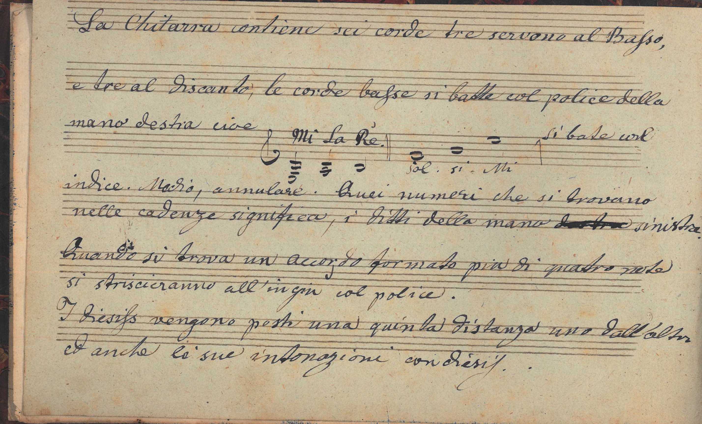 Quaderno con spartito con appunti di Eva Dea